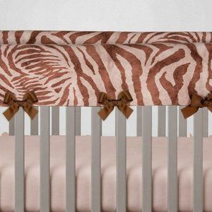 Glenna Jean Brown Zebra Print Convertible Short Side Rail Guard